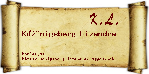 Königsberg Lizandra névjegykártya